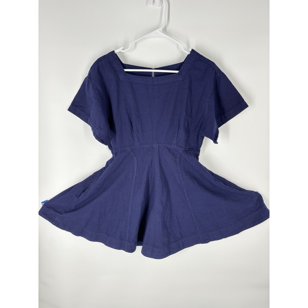 Free People Free-Est Breezy Chic Mini Dress Sz S Preppy Retro Staple Minimalist - Picture 2 of 13